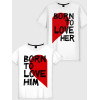  Tricou cuplu Born to love him - Born to love her
